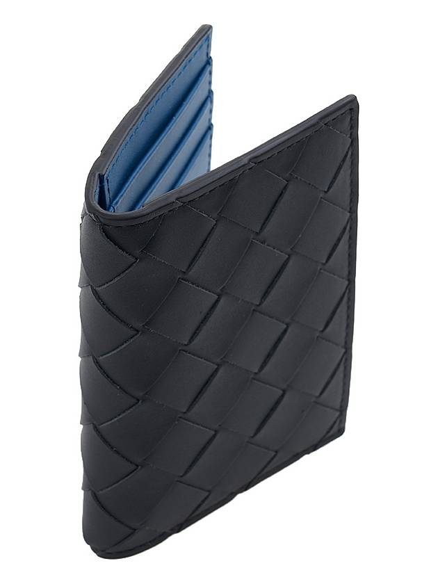 Intrecciato Card Wallet Blue Ardoise - BOTTEGA VENETA - BALAAN 3