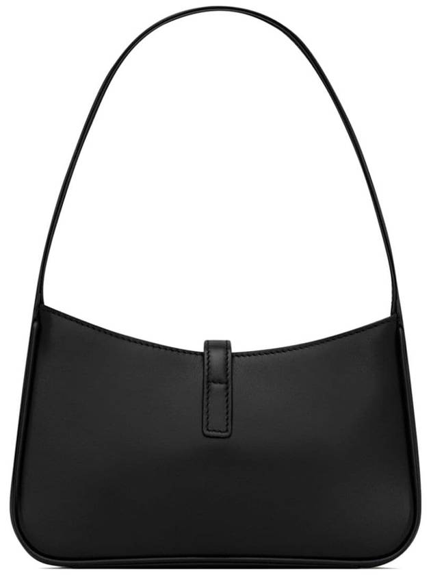 LE 5A 7 Small Smooth Leather Hobo Shoulder Bag Black - SAINT LAURENT - BALAAN 7