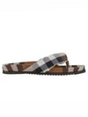 Check Pattern Cotton Flip Flops Brown - BURBERRY - BALAAN 2