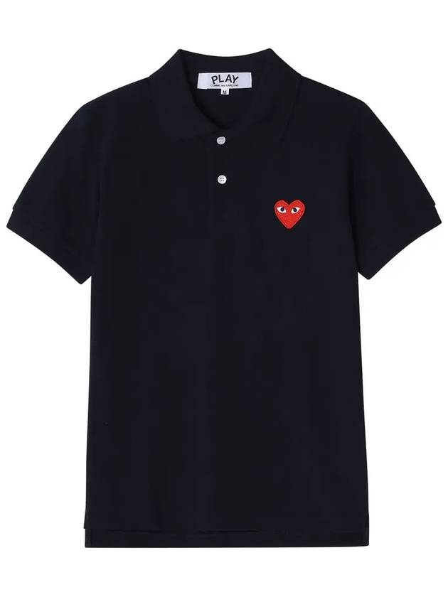 Red Heart Wappen Polo Shirt P1 T006 2 Navy - COMME DES GARCONS - BALAAN 5