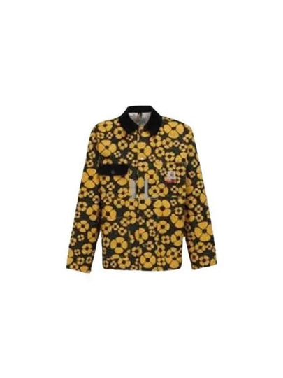 Floral Print Jacket Yellow Black - MARNI - BALAAN 2