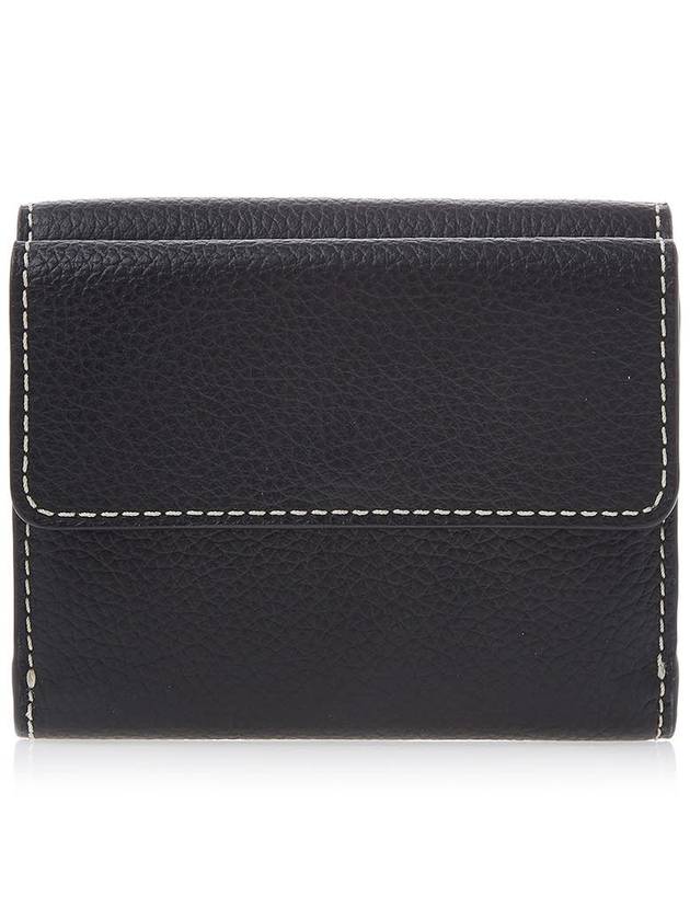 Darryl Flap Tri-Fold Small Half Wallet Black - CHLOE - BALAAN 4