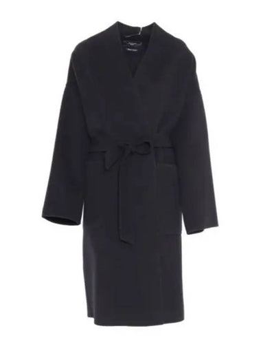 Eris Belt Virgin Wool Single Coat Black - MAX MARA - BALAAN 1