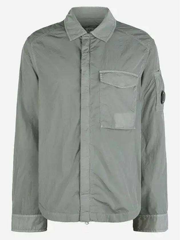 Chrome-R Pocket Over Long Sleeve Shirt Grey - CP COMPANY - BALAAN 2