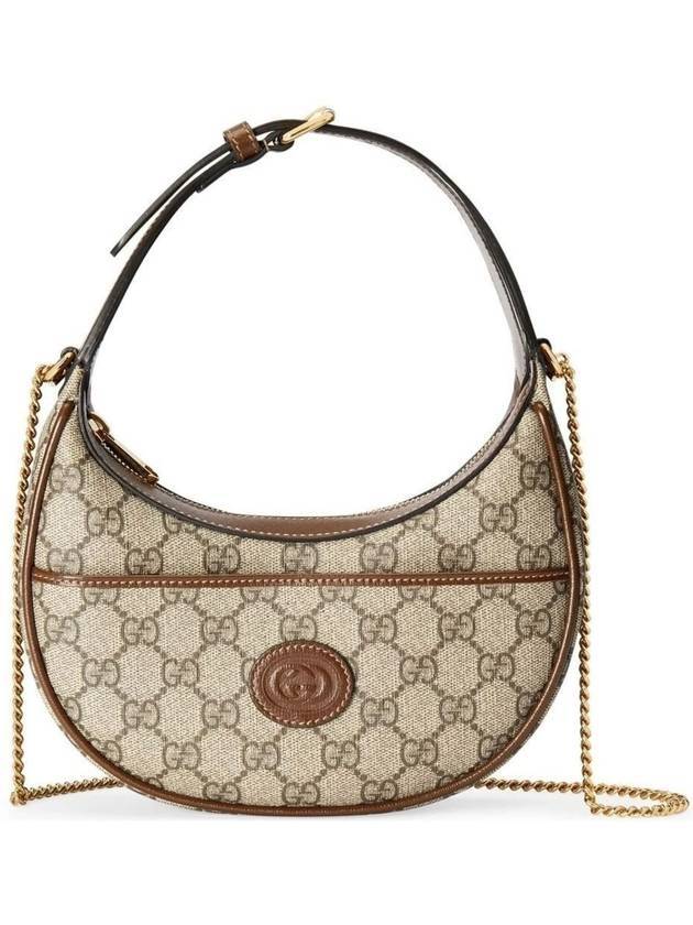 Half Moon Shaped Mini Bag with Interlocking G Beige Ebony - GUCCI - BALAAN 2