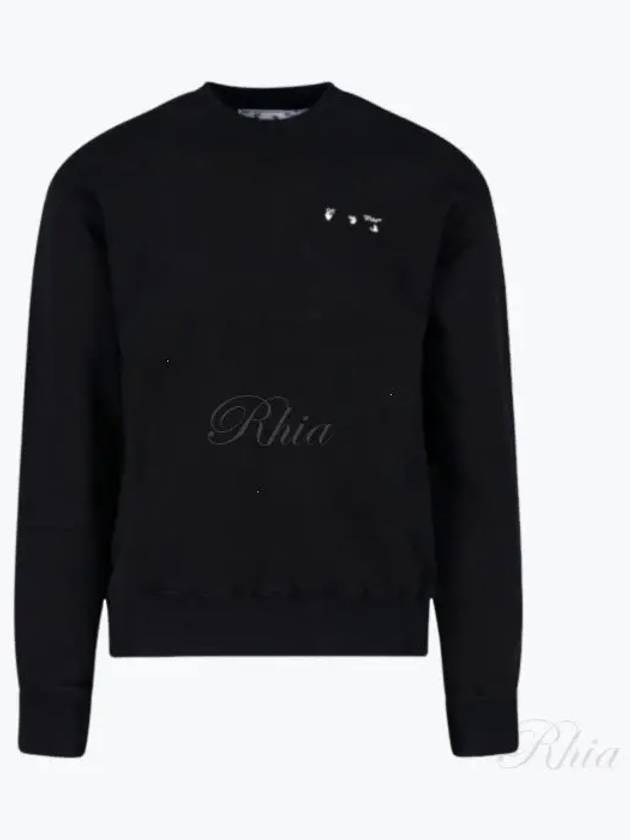 Crewneck Jersey Cotton Sweatshirt Black - OFF WHITE - BALAAN 2