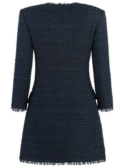 Tagliatore Doreen Fringed Tweed Dress - TAGLIATORE - BALAAN 2