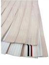 Hairline Stripe Twist Mini Pleated Skirt Light Pink - THOM BROWNE - BALAAN.