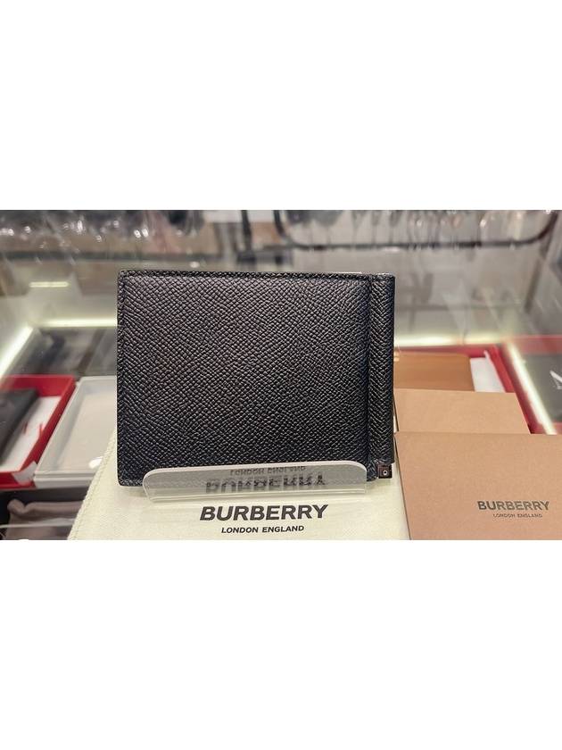 Grainy Leather TB Money Clip Wallet - BURBERRY - BALAAN 4