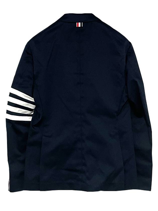 4 Bar Armband Cotton Blazer Jacket Navy - THOM BROWNE - BALAAN 4