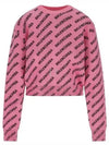 Mini All-Over Logo Knit Top Pink - BALENCIAGA - BALAAN 2