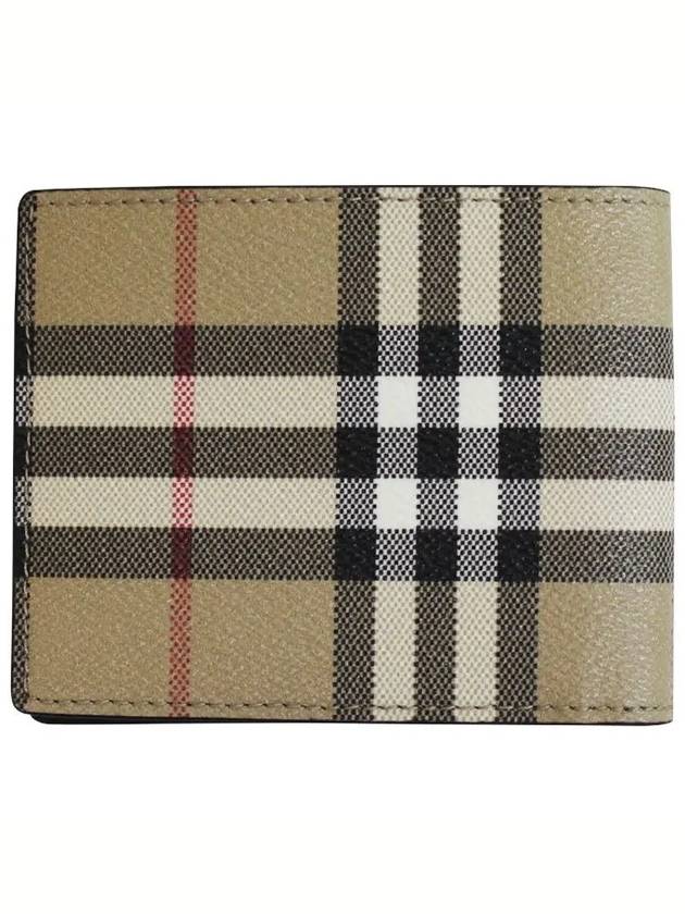 Vintage Check Slim Half Wallet Beige - BURBERRY - BALAAN 3