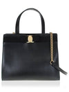 Vara Bow Top Handle Tote Bag Black - SALVATORE FERRAGAMO - BALAAN 2