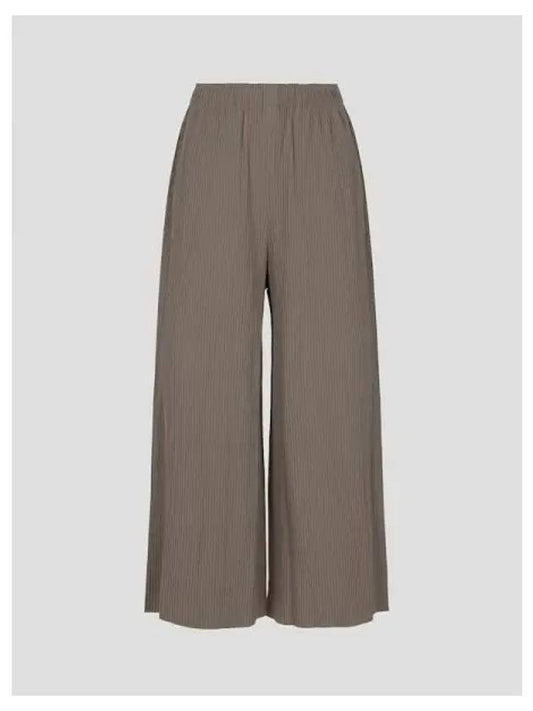 Fine knit pleated color 2 pants sand gray domestic product GM0024090241633 - ISSEY MIYAKE - BALAAN 1