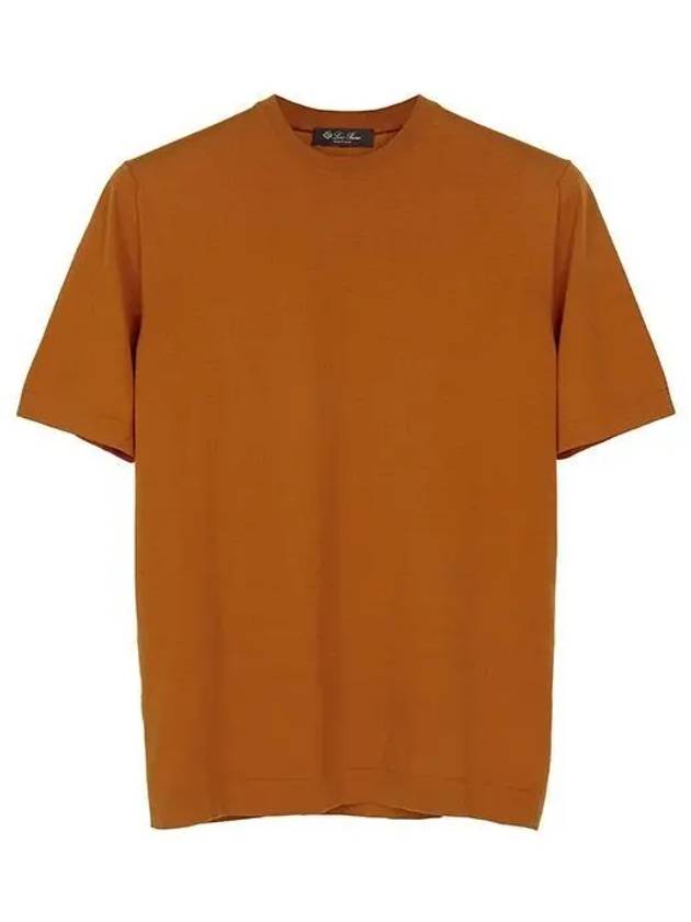 Cotton Logo Short Sleeve T-Shirt Orange - LORO PIANA - BALAAN 2