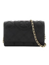 Fleming Soft Chain Long Wallet Bag Black - TORY BURCH - BALAAN 1