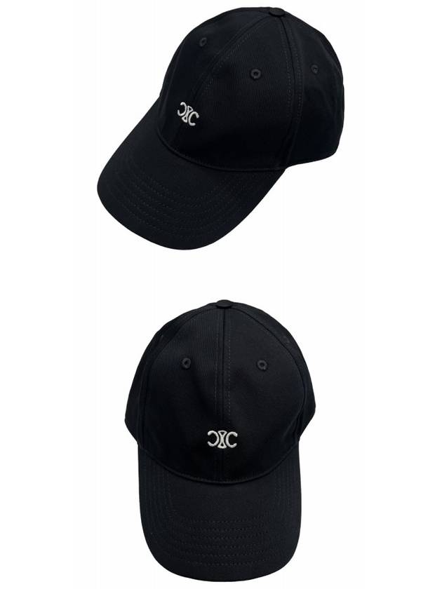 Triumph Logo Cotton Ball Cap Black - CELINE - BALAAN 5