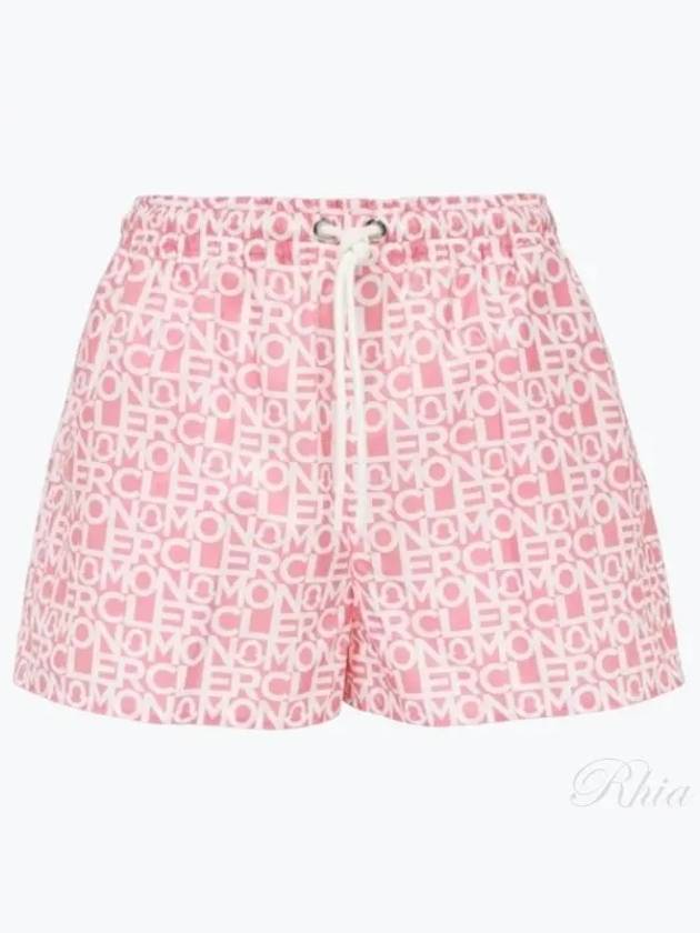 Logo Print Shorts Pink - MONCLER - BALAAN 2