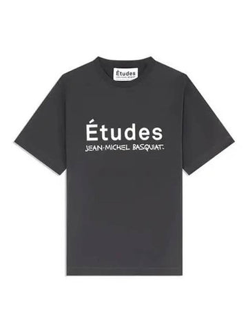 T shirt Wonder Cotton Short Sleeve Charcoal - ETUDES - BALAAN 1