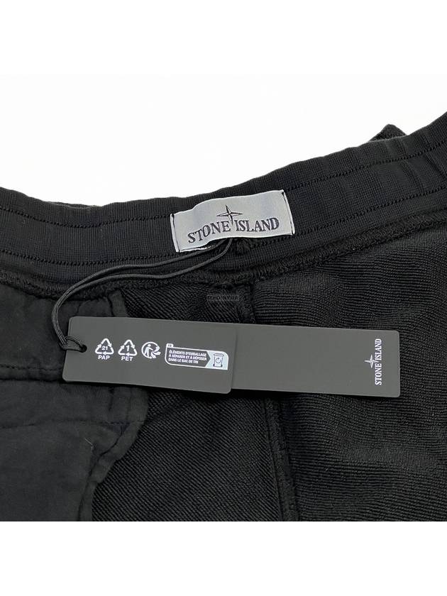 Cotton Fleece Cargo Truck Pants Black - STONE ISLAND - BALAAN 9