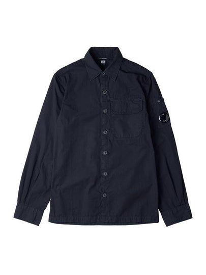 Lens Wappen Ripstop Shirt Zip Up Jacket Navy - CP COMPANY - BALAAN 2