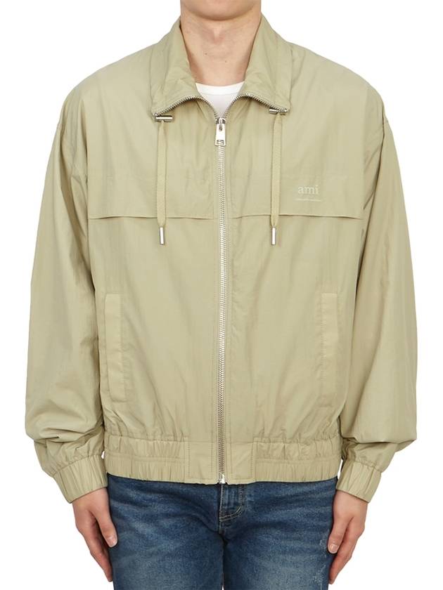 Alexandre Mattiussi Zipper Windbreaker Sage - AMI - BALAAN 3