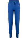 Embroidered Logo Knit Track Pants Blue - VIVIENNE WESTWOOD - BALAAN 1