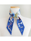 Sur Mon Nuage Twilly Scarf Blue - HERMES - BALAAN 3