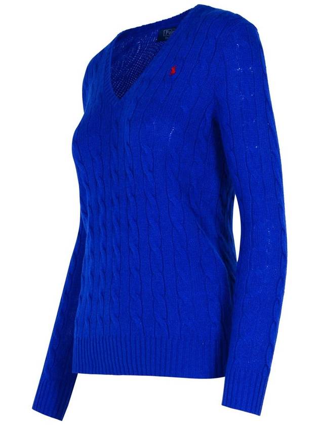 Polo Ralph Lauren 'Kimberly' Blue Wool Blend Sweater - POLO RALPH LAUREN - BALAAN 2