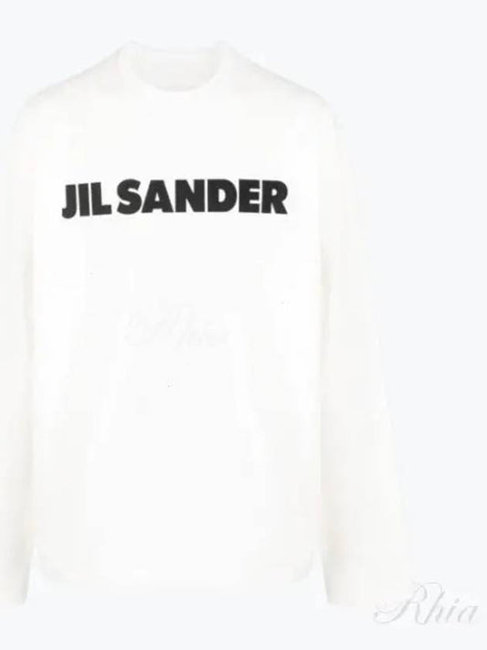 Logo Print Cotton Long Sleeve T-Shirt White - JIL SANDER - BALAAN 2