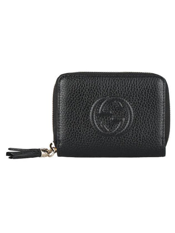 Soho Zipper Tassel Half Wallet Black - GUCCI - BALAAN 1