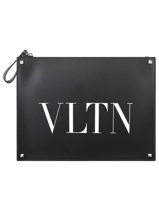 VLTN Logo Clutch Bag Black - VALENTINO - BALAAN 2