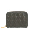 Intrecciato Zipped Coin Wallet Dark Green - BOTTEGA VENETA - BALAAN 1