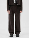 Double loop belt slacks pants brown - MUILL - BALAAN 1