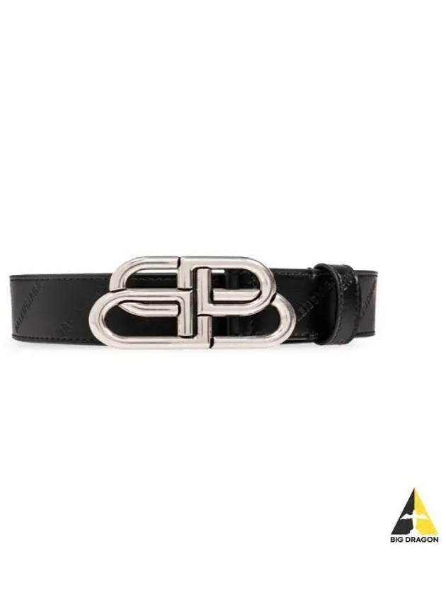 BB Logo Leather Belt Black - BALENCIAGA - BALAAN 2