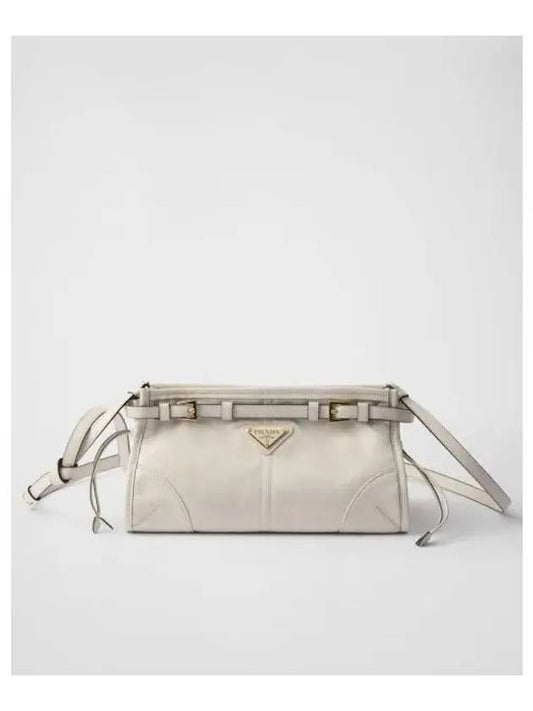 Leather Small Shoulder Bag White - PRADA - BALAAN 2