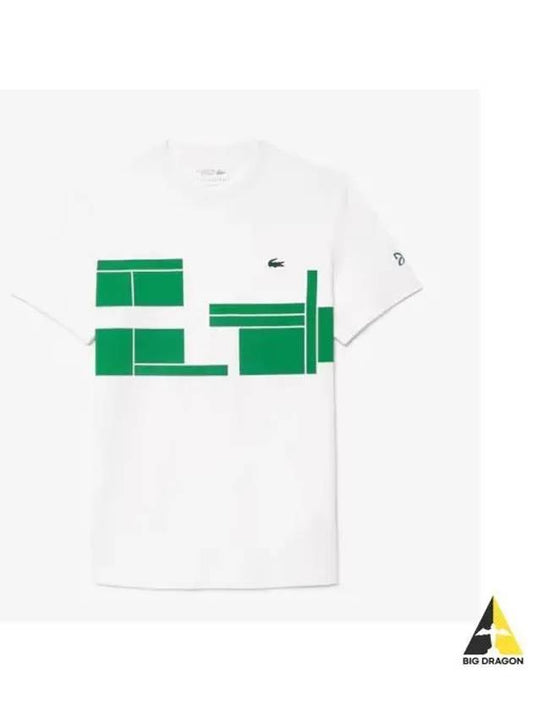 Novak Tennis T Shirt TH252554NFXT Short Sleeve Tee - LACOSTE - BALAAN 1