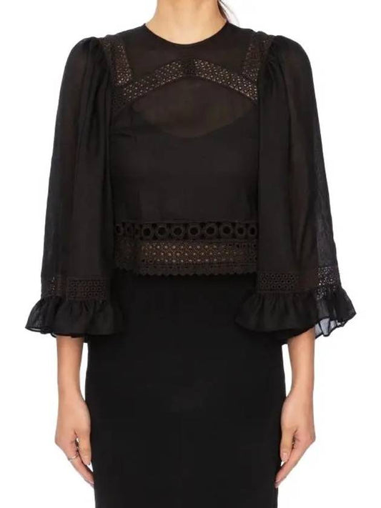 McCue Lace Blouse Black - ALEXANDER MCQUEEN - BALAAN 2