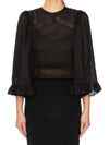 McCue lace blouse black 435233 RJF01 1000 - ALEXANDER MCQUEEN - BALAAN 2