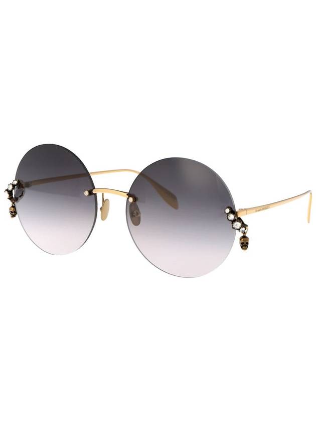 Sunglasses AM0418S 001 001 GOLD GOLD GRAY - ALEXANDER MCQUEEN - BALAAN 3