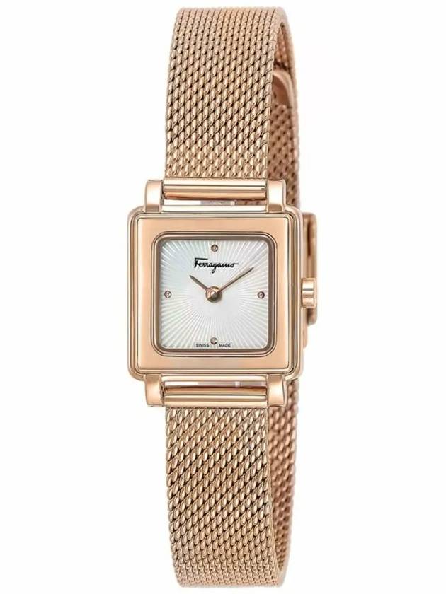 Women’s Metal Square Watch Gold - SALVATORE FERRAGAMO - BALAAN 4