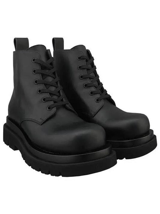 23FW 730224 VBS50 1000 lug lace-up ankle boots black 999023 - BOTTEGA VENETA - BALAAN 1
