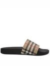 Check Furley Slippers Beige - BURBERRY - BALAAN 2