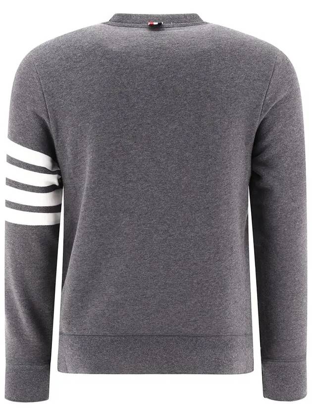 4 Bar Loopback Jersey Sweatshirt Dark Grey - THOM BROWNE - BALAAN 3