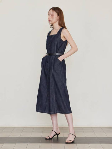 Non fade denim long dress indigo - LESEIZIEME - BALAAN 1