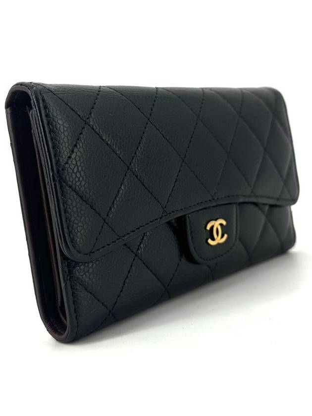 Caviar flap gold long wallet - CHANEL - BALAAN 3