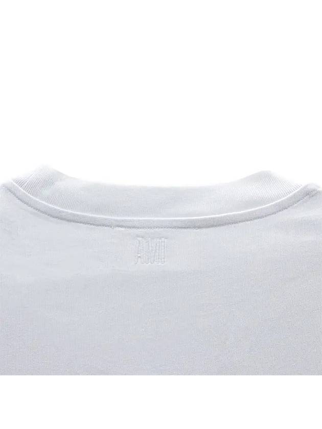 Small Heart Logo Boxy Fit Short Sleeve T-Shirt White - AMI - BALAAN 7