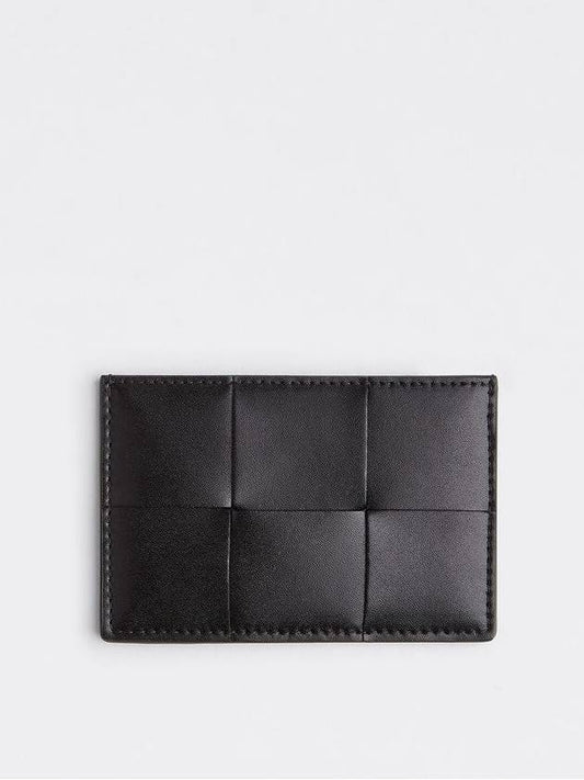 Intrecciato Leather Card Wallet Black - BOTTEGA VENETA - BALAAN 2