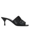 Quilting Nappa Leather Sandal Heels Black - PRADA - BALAAN 1