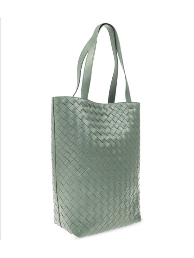 Intrecciato Small Calfskin Tote Bag Aloe - BOTTEGA VENETA - BALAAN 4